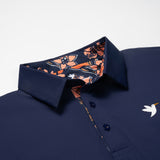 The Punalu'u Polo Navy — collar detail