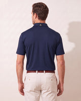 The Punalu'u Polo Navy on model — back view