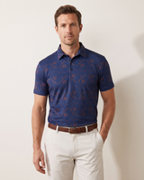The Poppy polo on model — front view