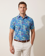 First Impressionism polo on model — front view
