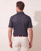 Revolution Rose polo on model — back view
