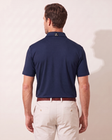 The Punalu'u Polo Navy on model — back view