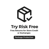 Try Risk Free with Free Returns for Store Credit or Exchanges + Package Protection