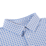 The Azulejo polo shirt from Birdie Threads is crafted with attention to detail, featuring a classic polo collar and a button-down front for a timeless look. The intricate azulejo tile pattern is printed all over the shirt, creating a bold and statement-making design.