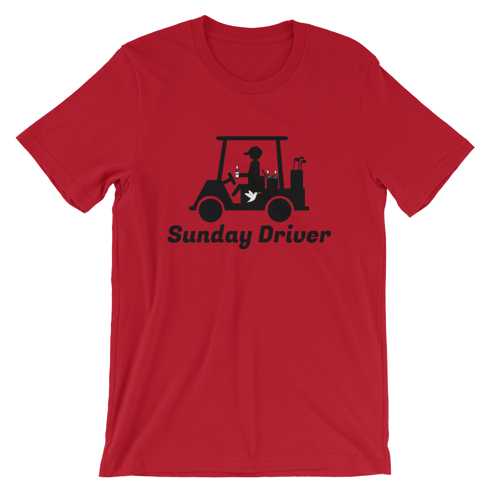 Sunday Driver T-Shirt - Red - Birdie Threads