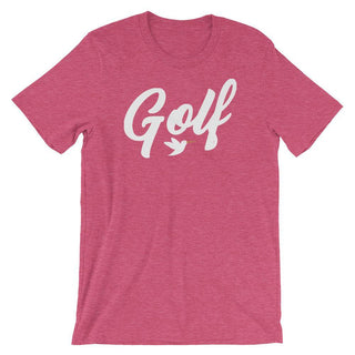 Golf T-Shirt - Heather Raspberry - Birdie Threads