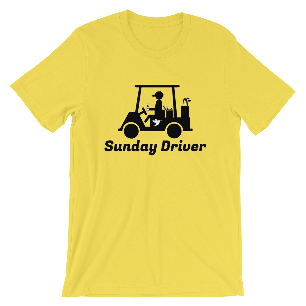 Sunday Driver T-Shirt - Yellow - Birdie Threads