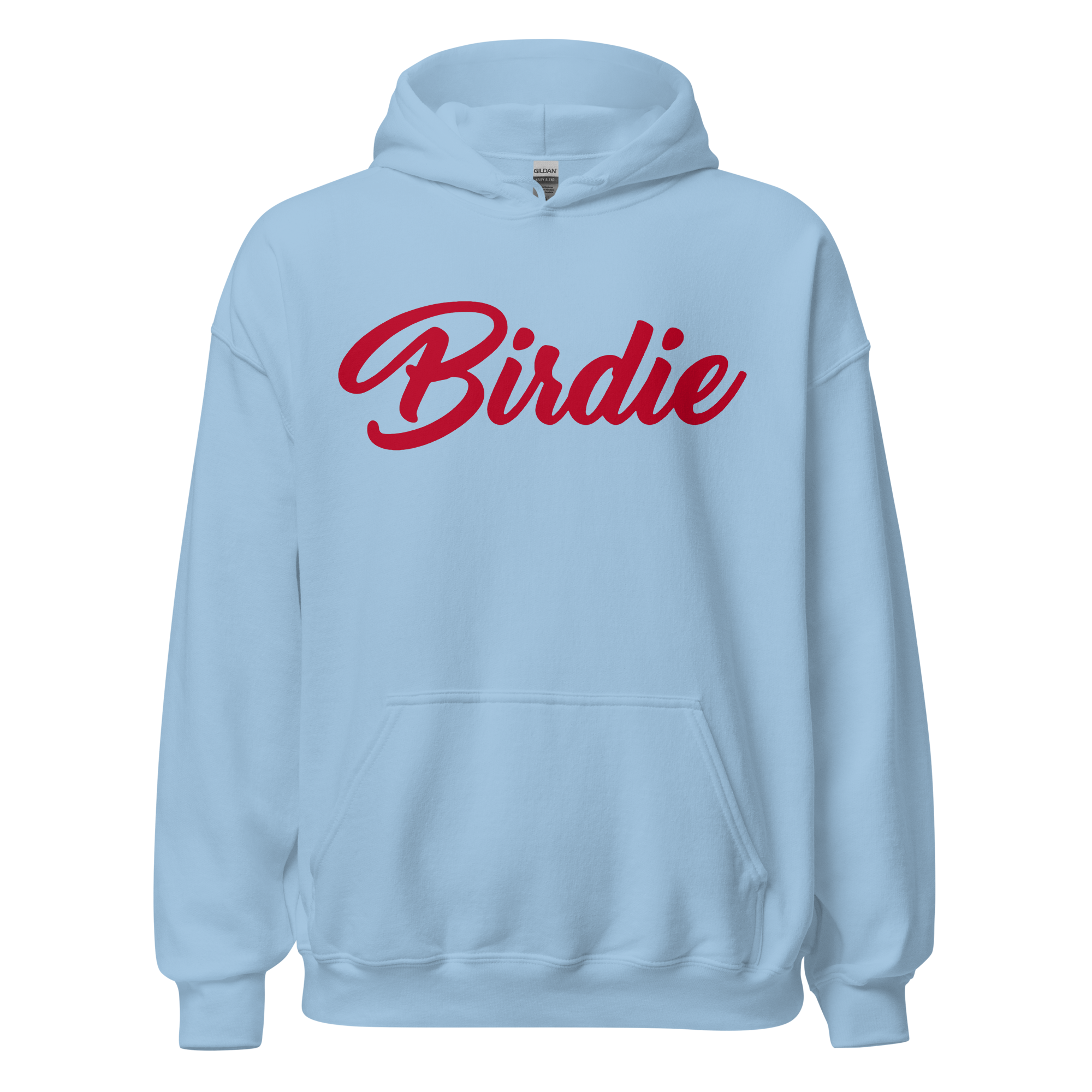 Birdie Threads Hoodie - Light Blue / Red